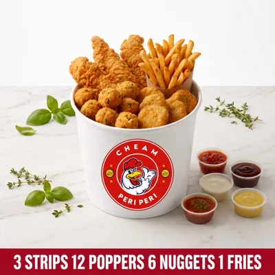 3 Tender Peri Peri Chicken Strips Bucket at Cheam Peri Peri